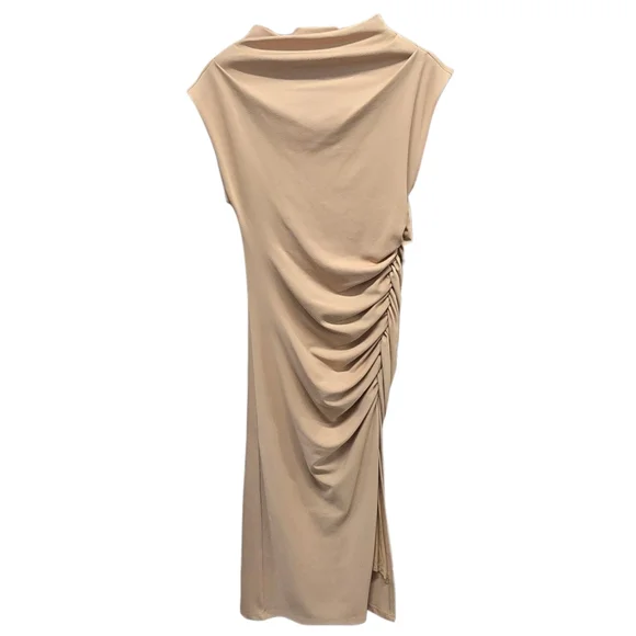 Anthropologie The Maya Ruched Cowl-Neck Mesh Dress NWT